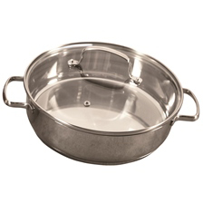 3.3 LITRE STAINLESS STEEL POT & TEMPERED GLASS LID-294