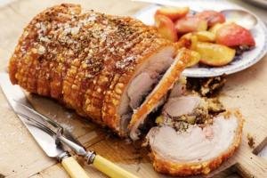 NuWave Oven Pro Plus - Recipes: Roast Pork Loin with Apple & Cranberry Stuffing