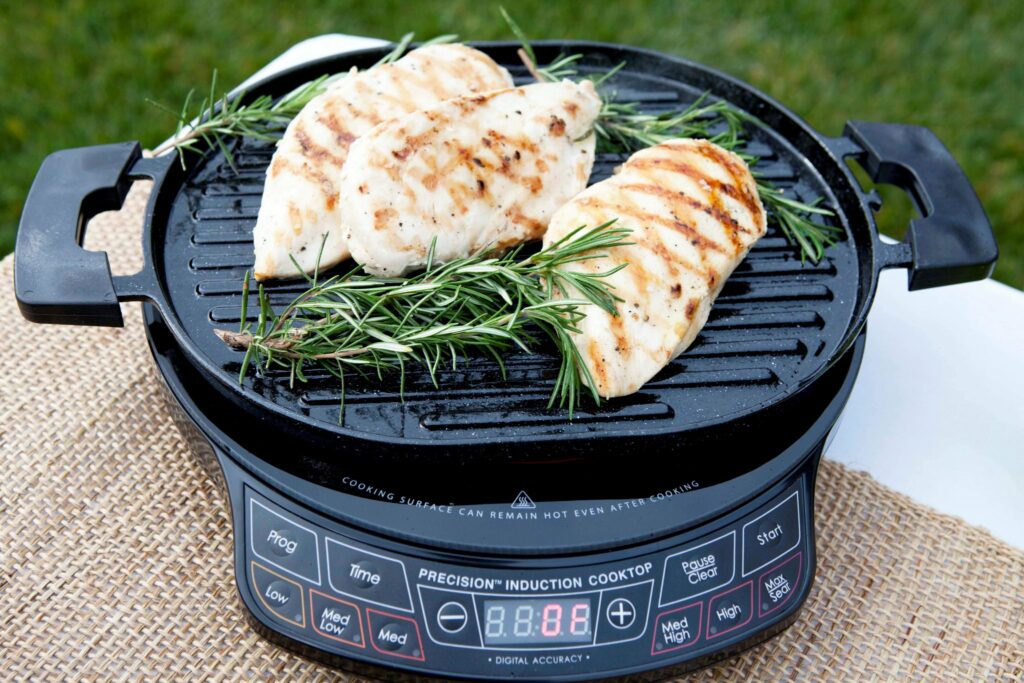 Griddle Outdoors With Chicken