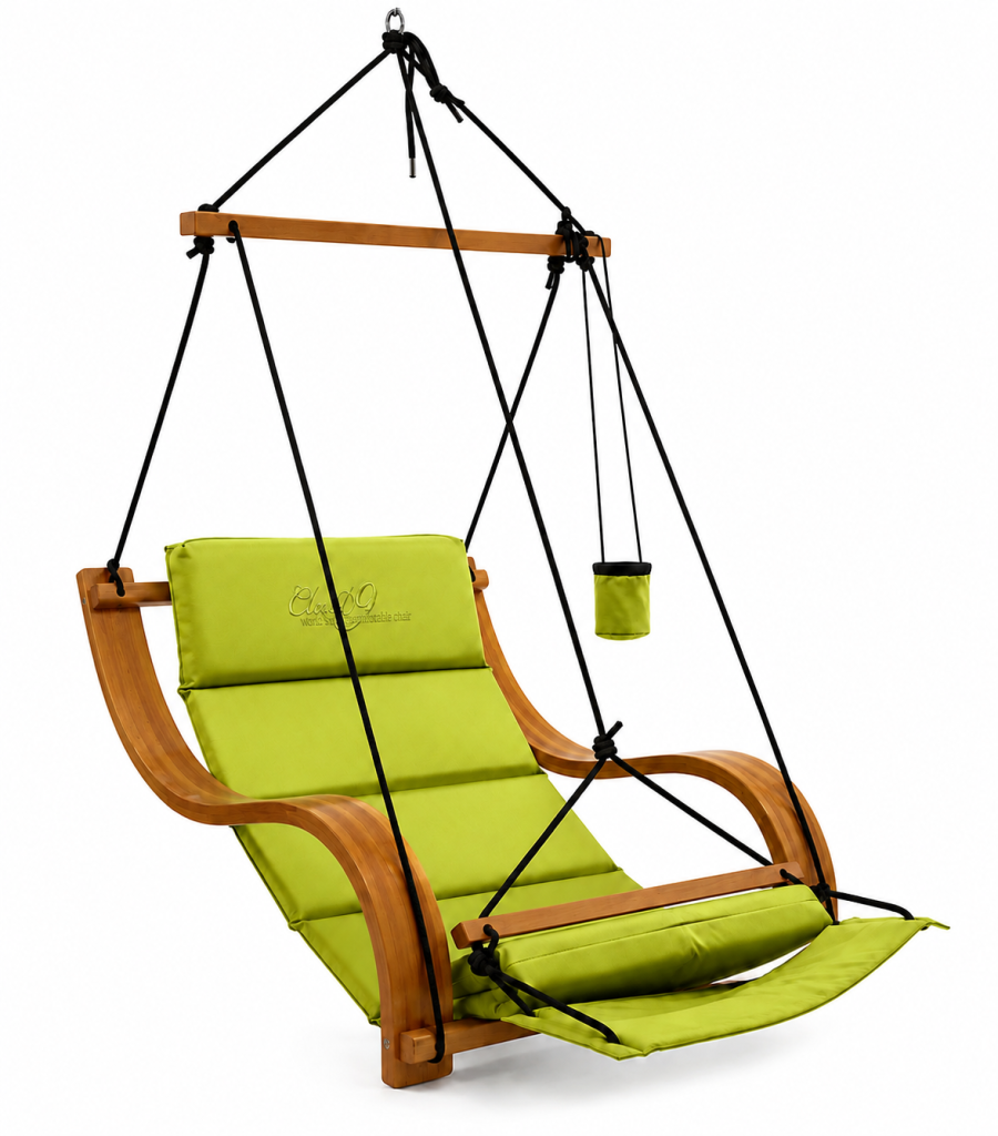Lime Cloud 9 Hanging Chair Plain Fabric Main