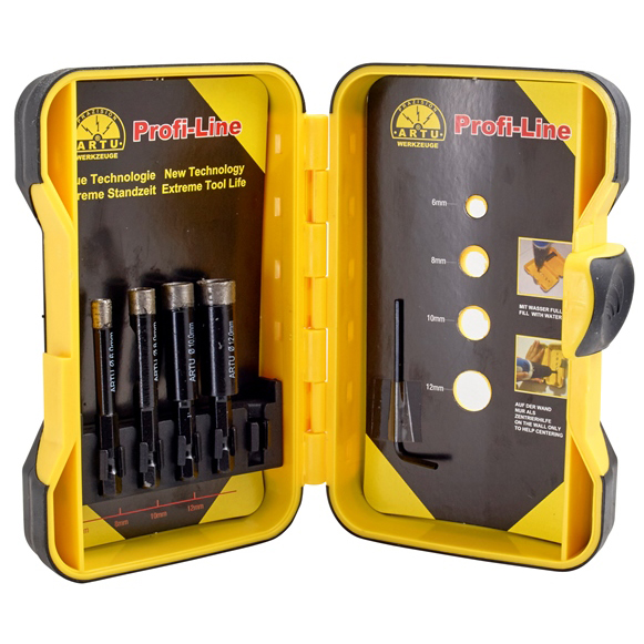 4 Piece Set - Diamond Core Drill Bits